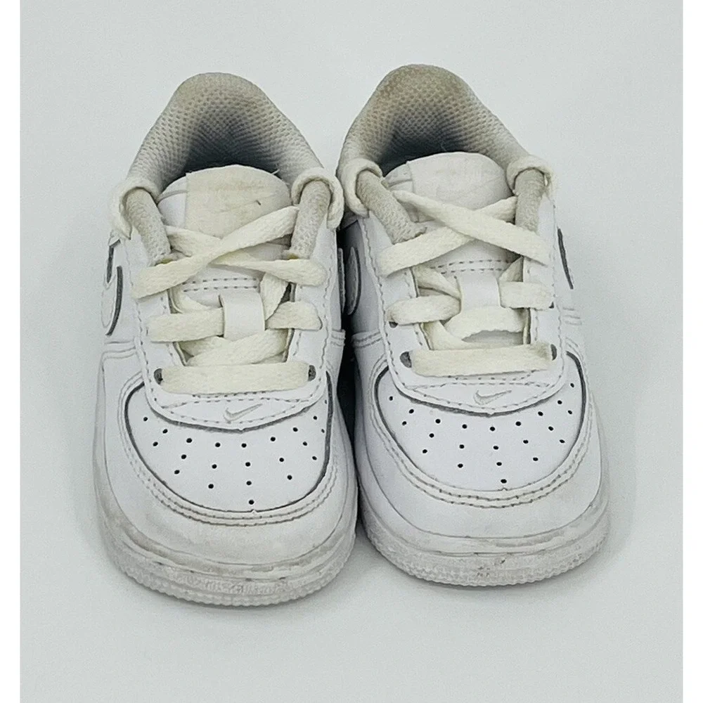 Nike Air Force 1 Low 07 Triple White Leather Sneaker 314194-117 Toddler 4C 2020